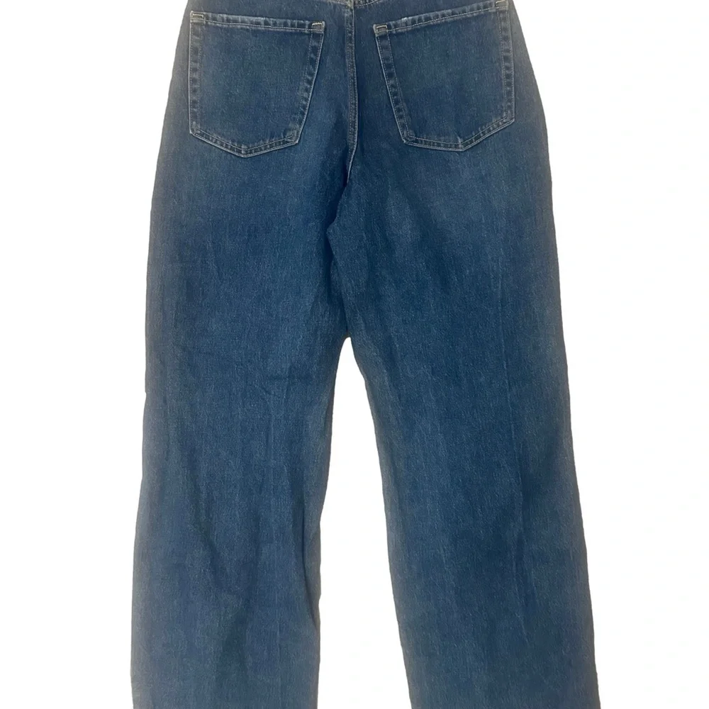 Y2K High Rise Wide Leg Distressed Baggy Blue‎ Jeans 4/27R Boho 90s Grunge Denim